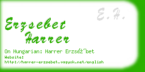 erzsebet harrer business card